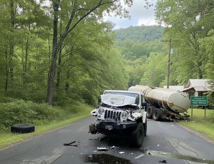 Driver Identified in Serious Highway Accident Involving Jeep Wrangler and Tanker Truck